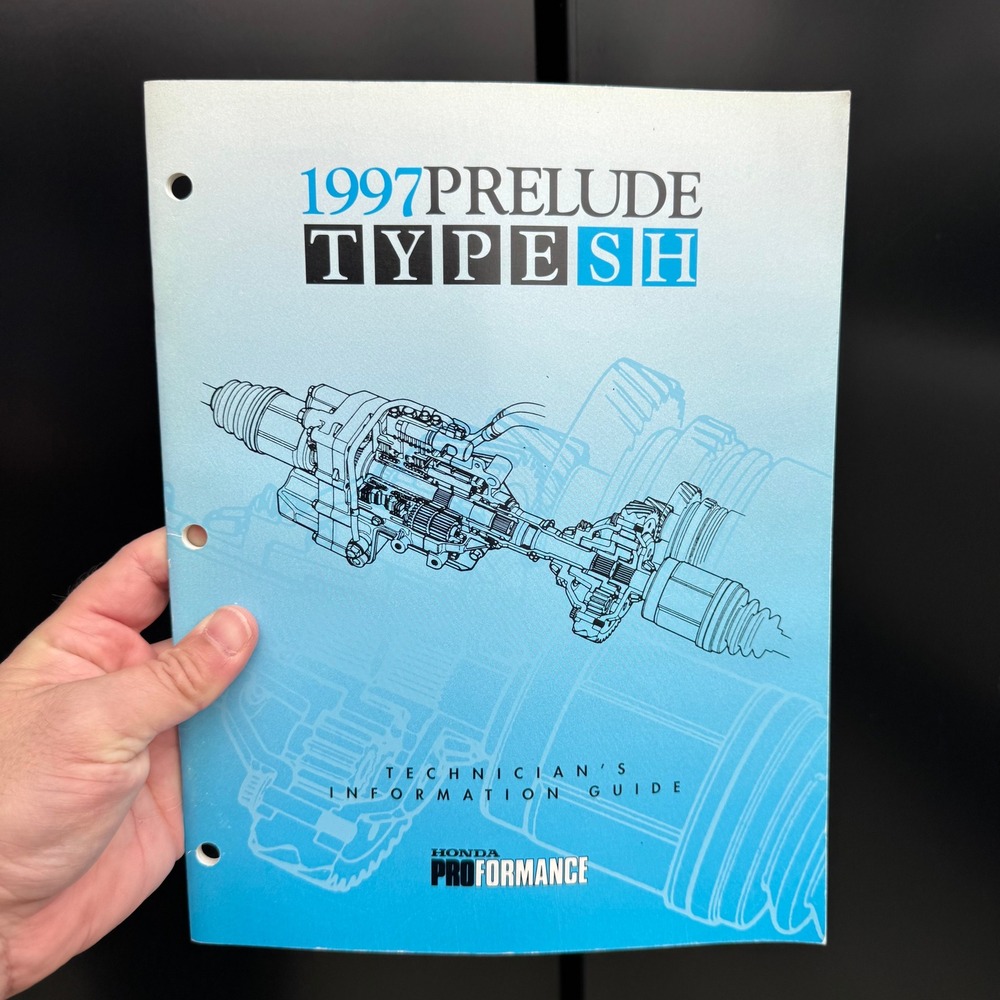 1997 Honda Prelude Type SH Technician Information Guide Y12J7 OEM Service Manual